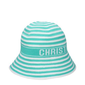 Dior Damens H&uuml;te Stoff Blau/T&uuml;rkis