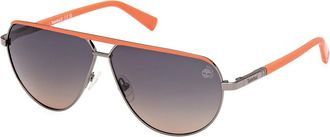 Timberland TB00028 Polarized 06D Mens Sunglasses Silver Size 61