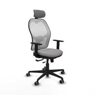 Piqueras y Crespo Silla De Oficina Piqueras Y Crespo Jorquera Gris Malla Cuero Sint&eacute;tico