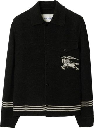 Burberry EKD wool overshirt - men - Wool/Cotton - S - Black