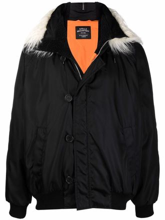 Stella McCartney logo-embroidered hooded jacket - unisex - Polyamide - S - Black