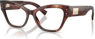 Dolce & Gabbana 52mm Butterfly optical glasses in Red at Nordstrom