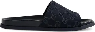 Gucci GG-pattern suede sandals - men - Suede/Leather/Rubber - 6 - Blue