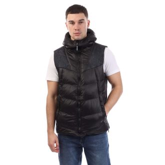 Duck and Cover Heren Rierson Hooded Gilet (Zwart)