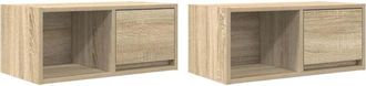 vidaXL Vidaxl - tv Cabinets 2 pcs Sonoma Oak 60x31x25.5 cm Engineered Wood
