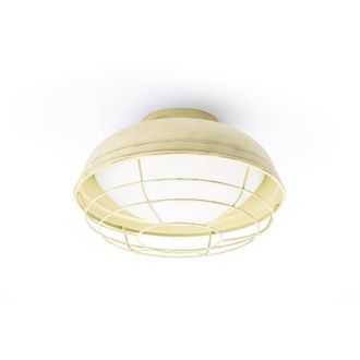 Netlighting Helmet 2 Light Outdoor Ceiling Light Cream IP44 E27