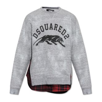 Dsquared2 Sweatshirts, male, Gray, Size: 3XL Sweatshirt with Logo