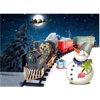 Trade Shop Trade Shop - Trenino Elettrico Con Luci E Suoni Sotto Albero Di Natale Diametro &Oslash; 78cm 90127