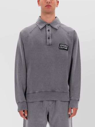 Versace Jeans Couture knit sweater with cuffed sleeves and hem