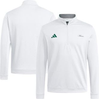 adidas Mens adidas White Miami Hurricanes Elevated Quarter-Zip Jacket at Nordstrom, Size Xx-Large