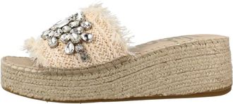 Vidorreta Alpargata Rafia Cristal - Dames - Sleehakken - Beige - 39 EU - Jute - Schoenen