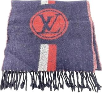 Louis Vuitton Pre-owned Scarves, female, Blue, Size: ONE SIZE Pre-owned Stole