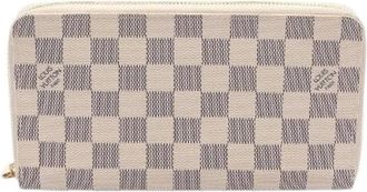 Louis Vuitton Pre-owned Wallets, female, White, Size: ONE SIZE Pre-owned Zippy Organizer Damier Azur Long Wallet