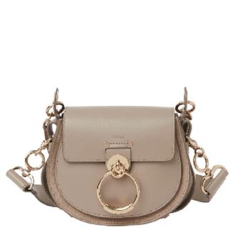 Chlo&eacute; Tess Small Bag In Shiny And Suede Leather