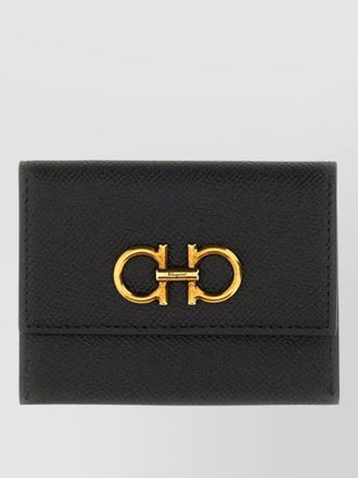 Ferragamo gancini cardholder featuring metal hardware