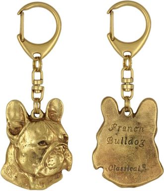 OEM Bulldog Franc&eacute;s I - Llavero De Perro Ba&ntilde;ado En Oro En Caja De Regalo, Decoraci&oacute;n De Bolso, Accesorio De Lujo De Art-dog