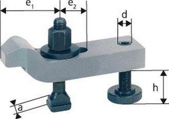 Format Brida Acodada Regulable, Ancho De Ranura : 16 Mm, Tornillos Para Ranura T M16 X 16 X 125 Mm, Ancho De Griya 18 Mm, Altura : 36-71 Mm