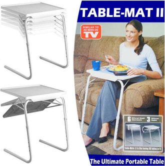 Trade Shop Tavolo Tavolino Multiuso Regolabile Pieghevole Salvaspazio Per Divano e Letto - - Trade Shop Traesio