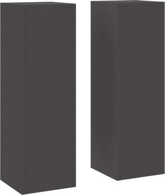 vidaXL Vidaxl - Soportes Para Plantas 2 Pcs Negro 24 X 24 X 75 Cm Acero