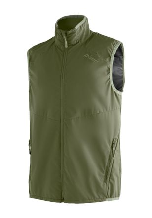 Maier Sports Softshellweste MAIER SPORTS Brims Vest M, Herren, Gr. 60, gr&uuml;n (schilfgr&uuml;n), 100% Polyester (recycelt), Westen Softshellweste, atmungsaktive Herren We