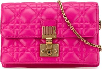 Dior Pre-owned Womens Lady Wallet On Chain - Poppy Leather - One Size