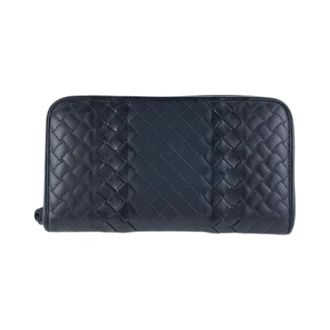 Bottega Veneta Pre-owned Wallets, male, Black, Size: ONE SIZE Pre-owned Intrecciato Leather Long Wallet
