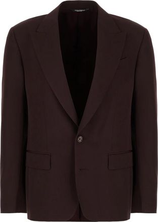 Dolce & Gabbana Sicilia Light Single-breasted Jacket - Heren - Blazers - Bruin - M - Wol - Jassen