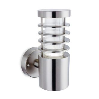 Netlighting Tamar Outdoor Integrated LED Modern Wall Light Stainless Steel IP44 in Grey