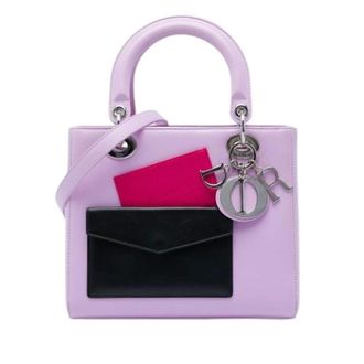 Dior Pre-owned Lady Dior Handbag - Dames - Pre-owned - Paars - Maat: ONE Size Leer