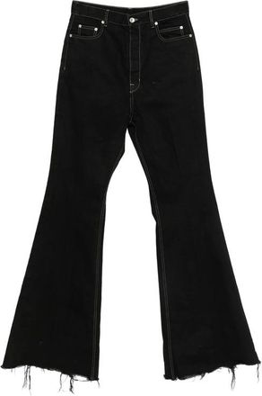 Rick Owens Bloan Contrast-stitch Raw-hem Bootcut Jeans