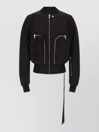 Rick Owens cotton ribbed oversized bomber jacket
