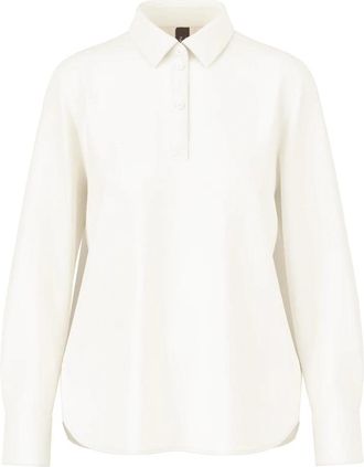 Marc Cain Klassieke Blouse - Dames - Blouses - Wit - M - Polyester - Overhemden