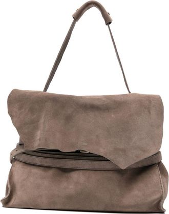 Moschino Beige Silk and Nylon Top Bag
