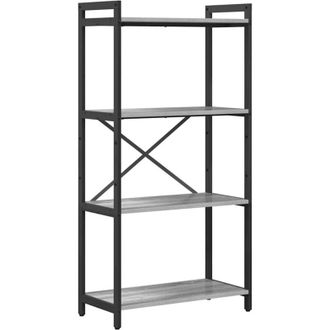 vidaXL Bookcase Grey sonoma 60 x 30 x 118 cm Engineered wood Vidaxl