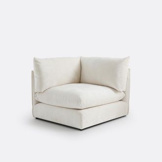 La Redoute Interieurs Modulaire hoekzetel, in structuurfluweel, Malo