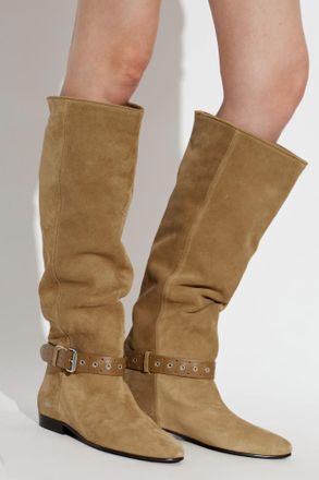 Isabel Marant Suede Knee-high Boots Rilton, Womens, Beige