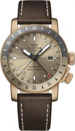 Glycine GL0551 Mens Airman Contemporary Watch - Brown - One Size