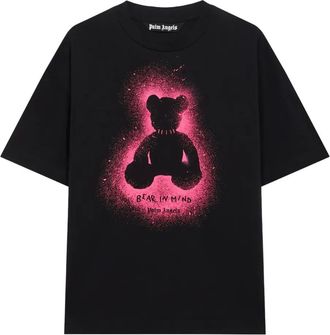 Palm Angels Regular T-shirt met beerprint - Zwart