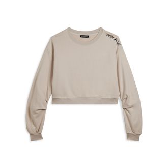 Freddy Felpa oversize cropped con stampa Flow sulla spalla