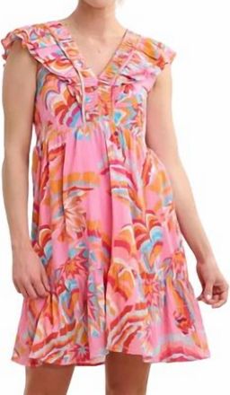 Hatley Zoe Ruffle Sleeve Dress In Blooming Palms