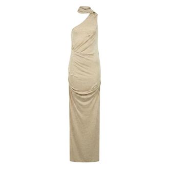 Entire studios Sleeveless Dalters Dress - Dames - Maxi kleedjes - Beige - S - Wol - Kleedjes