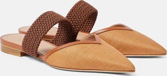 Malone Souliers Manu woven raffia mules