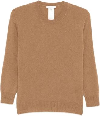 The Row Noler Cashmere Crewneck Sweater - Dames - Cashmere truien - Bruin - M - Kasjmier - Truien & Vesten