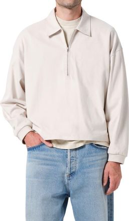 A Gold E Darius Half Zip Polo in Sand Light Beige at Nordstrom, Size X-Large