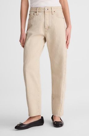 Madewell Pieced Barrel Leg Jeans in Faded Khaki at Nordstrom, Size 25