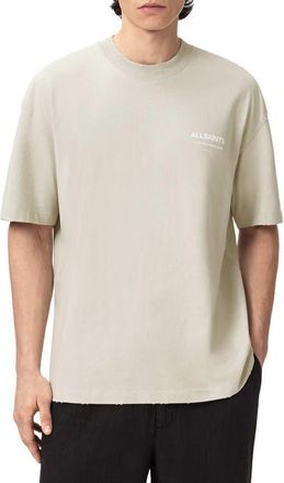 AllSaints Dreamer Graphic Cotton Crewneck T-Shirt in Powdered Green at Nordstrom, Size Xx-Large