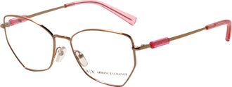 A|X Armani Exchange Womens 54 mm Rose Gold Opticals