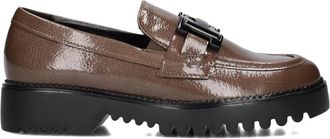 Gabor Bruine Loafers voor Dames - Dames - Loafers - Bruin - 39 EU - Wol - Schoenen
