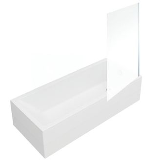 Vitra Ba&ntilde;era Rectangular Vitra Neon De 170x75cm + Mampara De Ba&ntilde;o Cromada De Perfil Recto Aurys Mist 1 + Desag&uuml;e Cromado