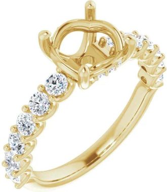 Pompeii3 Lea Lab Grown Diamond Accent Ring Setting